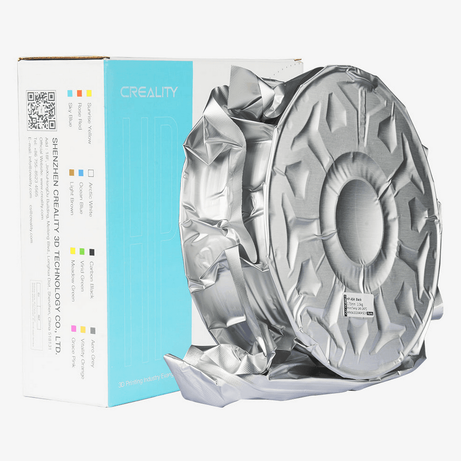 Creality 3D printer filament sealed in vacuum packaging with box – available in South Africa from Create It 3D