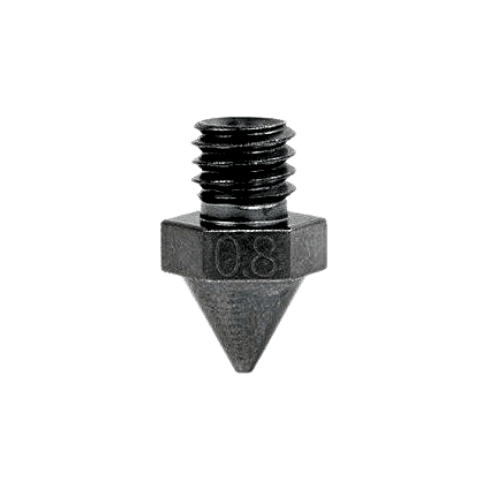 0.8mm hardened steel 3D printer nozzle for abrasive filaments – available in South Africa at Create It 3D