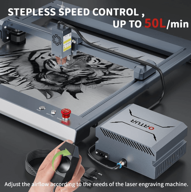 Ortur laser engraver with adjustable air pump speed control South Africa