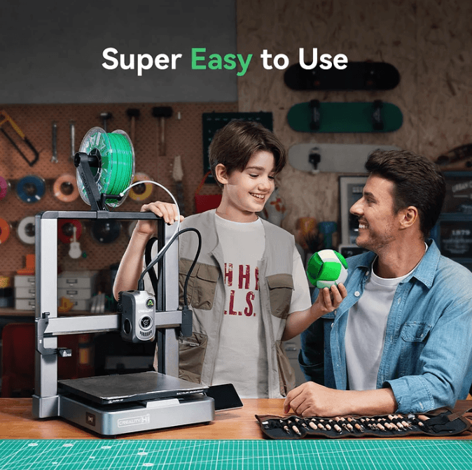 Father and son using Creality 3D printer easy to use South Africa