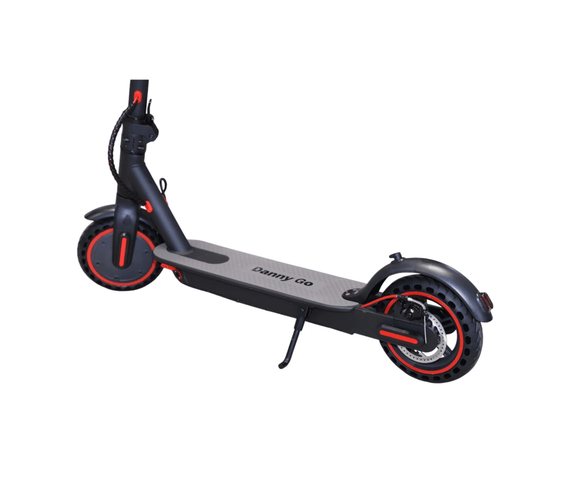 Electric scooter with red accents and durable frame – Create It 3D South Africa