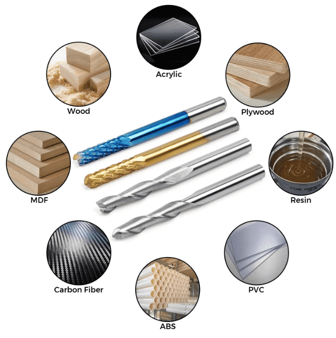 Twotrees 4 Milling Cutter Combination Set 40PCS