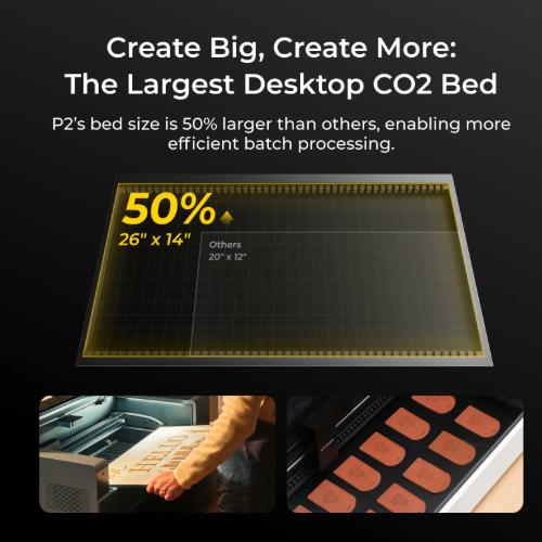 xTool P2S 55W Desktop CO2 Laser Cutter