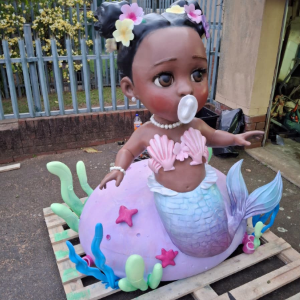 1.6m Mermaid Display Build – Large Scale 3D Print