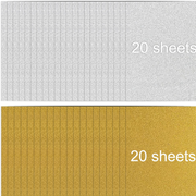 Creality Gold & Silver A4 Self-Adhesive Glitter Cardstock Paper – 40 Sheets