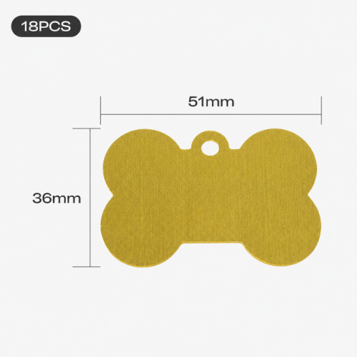 Creality Bone-Shaped Aluminium Dog Tags – Assorted Colours, Pack of 18