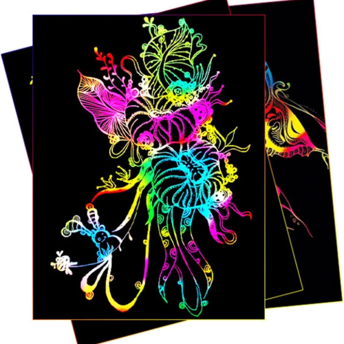 Creality A4 Rainbow Magic Scratch Art Paper – 50 Sheets – product detail 2