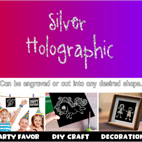 Creality A4 Holographic Silver Laser Scratch Art Paper – 50 Sheets