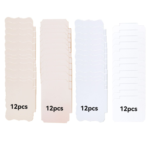 Creality Detachable Basket and Storage Bin Labels Clip – 90 × 6.5mm, Pack of 48