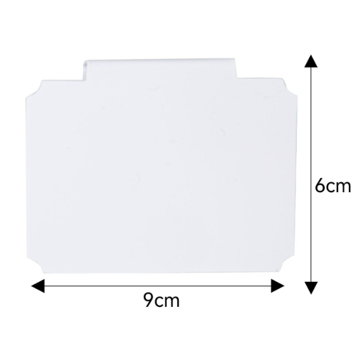 Creality Detachable Basket and Storage Bin Labels Clip – 90 × 6.5mm, Pack of 48