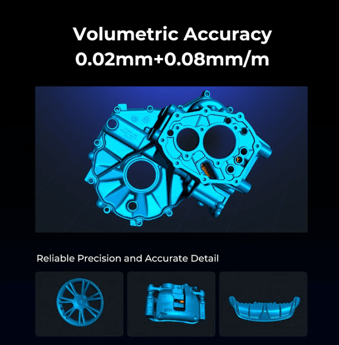 Creality Raptor Pro 3D scanner with 0.02mm volumetric accuracy for precise industrial scans in South Africa