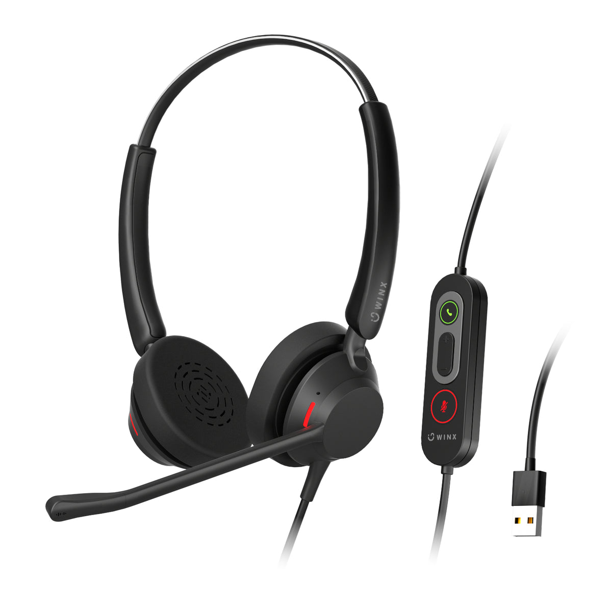 WINX CALL Pro 2 Stereo AI noise-cancelling call-centre headset