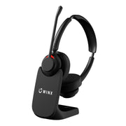 WINX CALL Elite AI noise-cancelling wireless headset with charging stand
