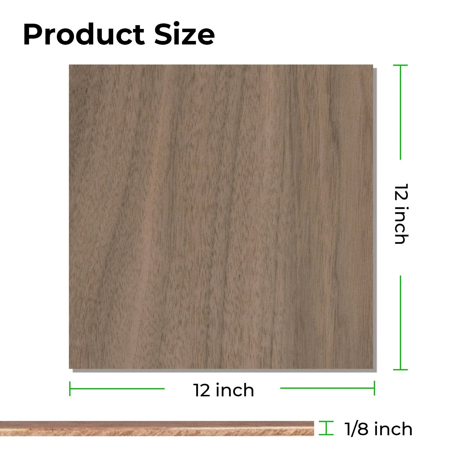 Walnut Plywood Sheets 3MM 30*30cm 6pcs