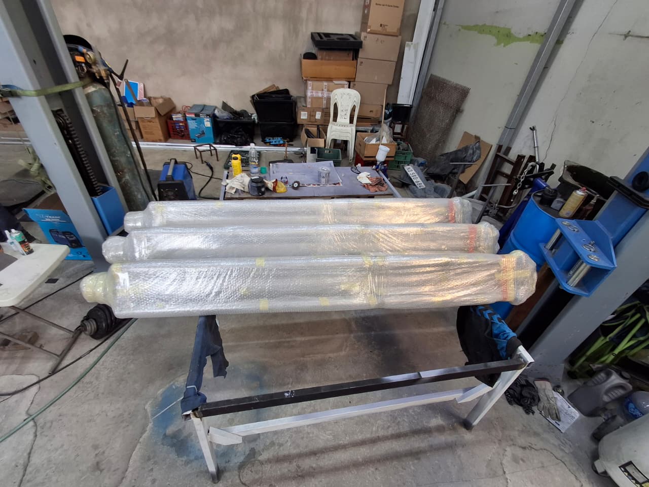 Finished custom metal fabrication project