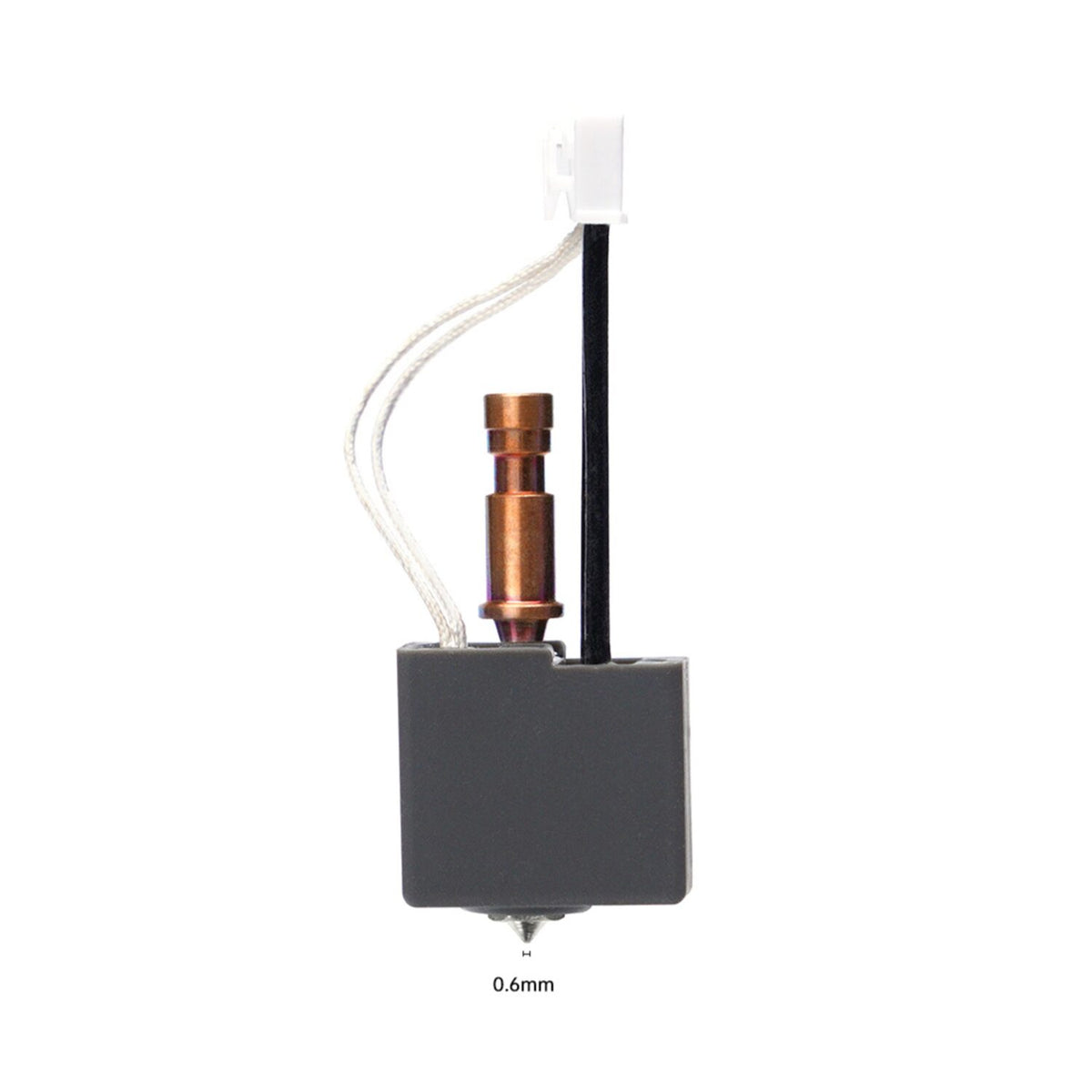 Anycubic Kobra S1 0.6mm hardened steel hotend front view