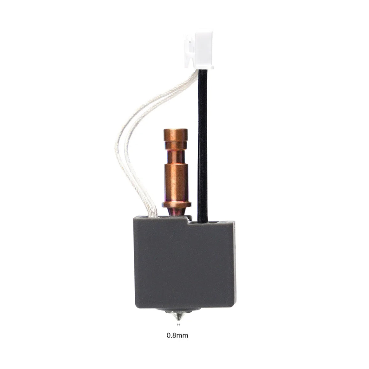 Anycubic Kobra S1 0.8mm hardened steel hotend front view
