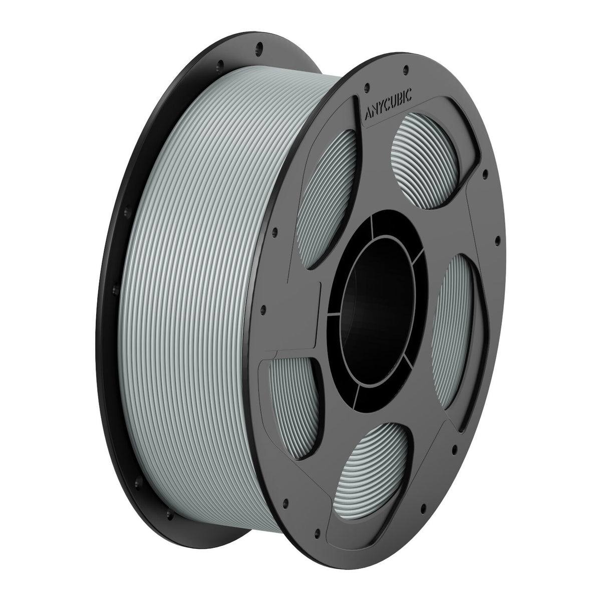 Anycubic PETG Grey filament spool and packaging
