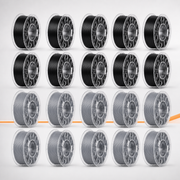 Creality CR-PLA 20kg Production Pack — 12 Black + 8 Grey