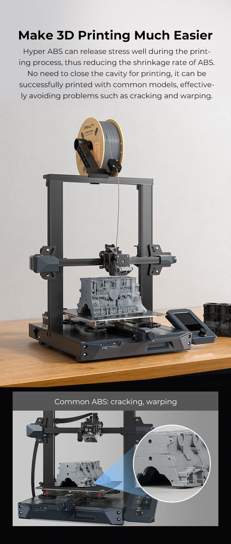 Creality Hyper ABS filament specifications