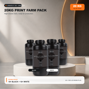 Creality Standard LCD Resin Plus 20kg Print Farm Pack with ten black and ten white 1kg bottles