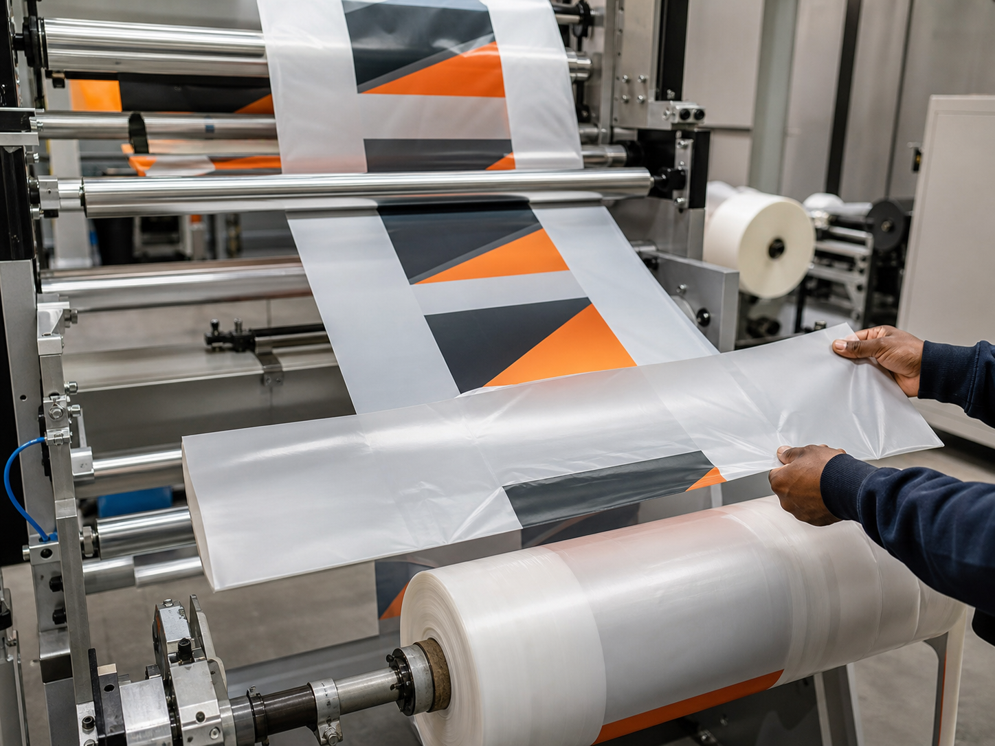 Representative custom plastic bag printing and production process