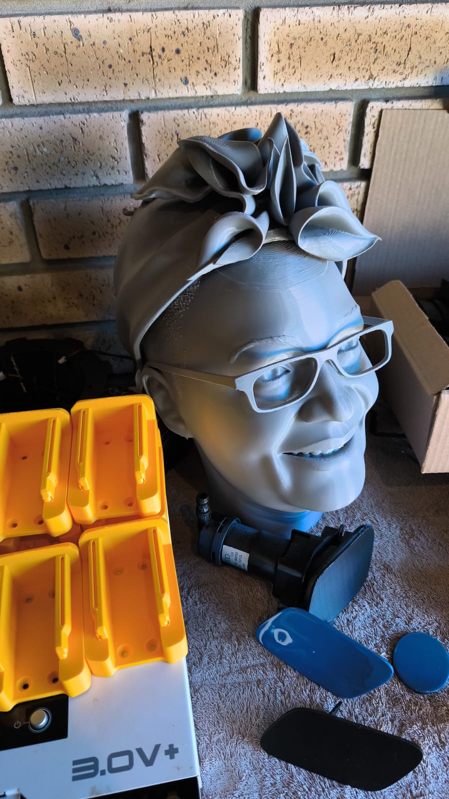Large-format custom female portrait sculpture 3D printed by Create it 3D