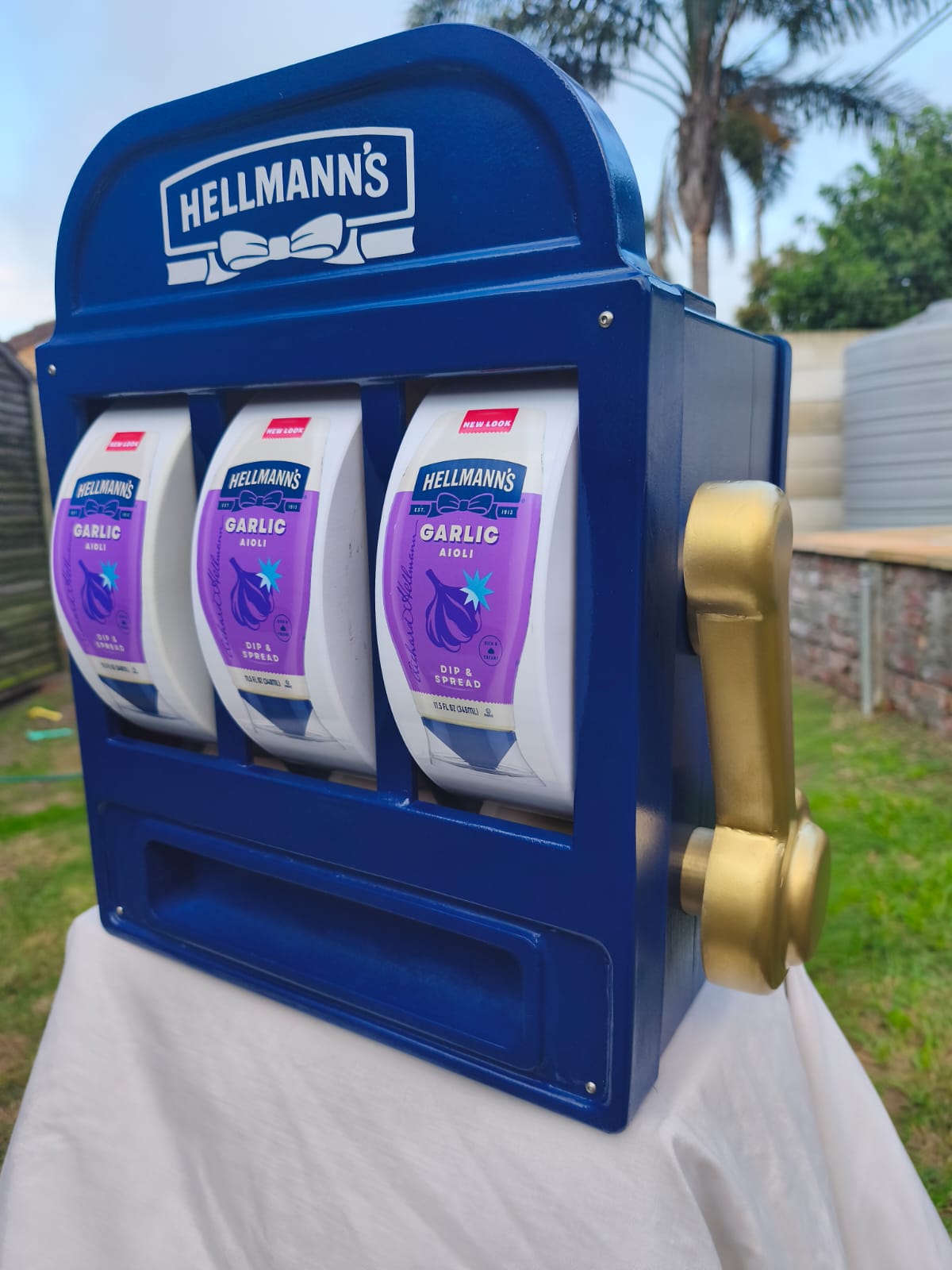 Custom Hellmann's branded slot machine designed and manufactured by Create it 3D