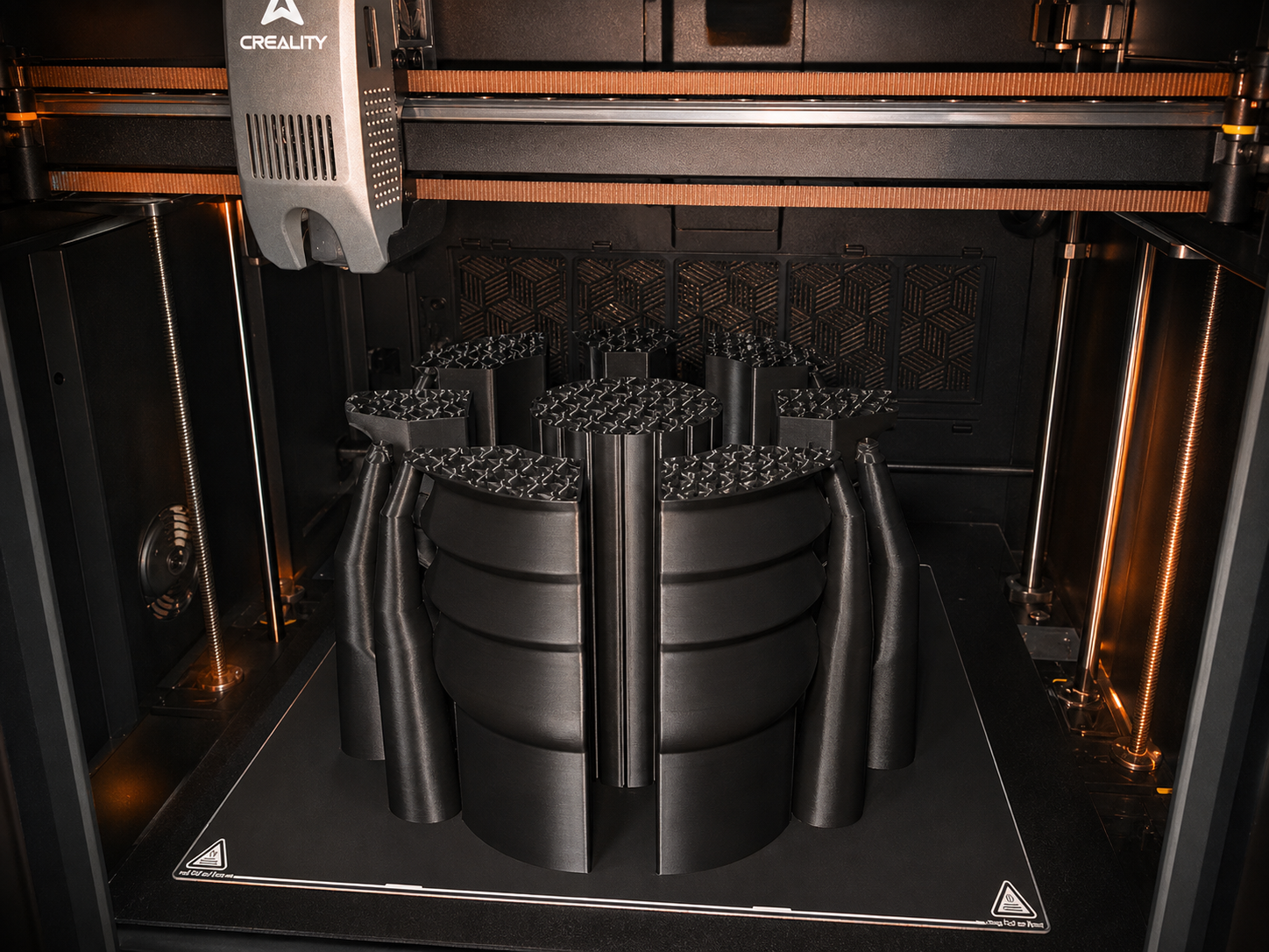 PTO boot tooling being manufactured in a large-format Creality 3D printer