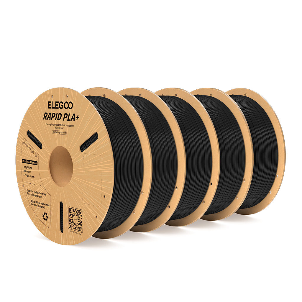 Elegoo Rapid PLA Plus Black 1.75mm 5kg spool