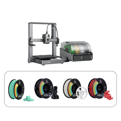 Bambu Lab 3D printer with AMS system and multi-colour filament spools – available in South Africa at Create It 3D