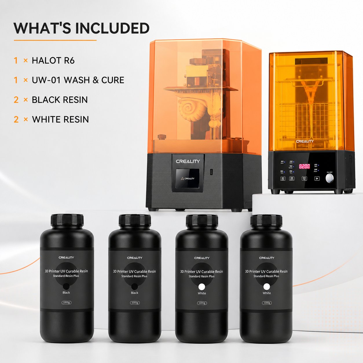 What is included in the Creality Halot R6 complete resin studio pack