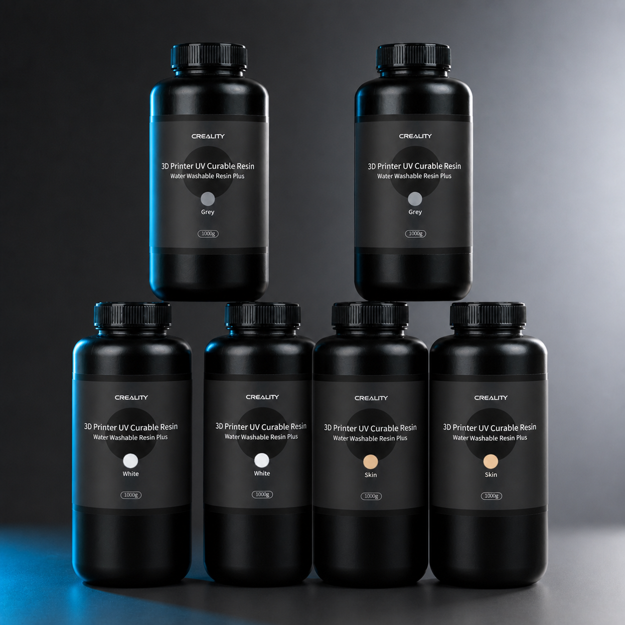 Creality Water-Washable Resin Plus 6kg Colour Studio Pack bundle contents