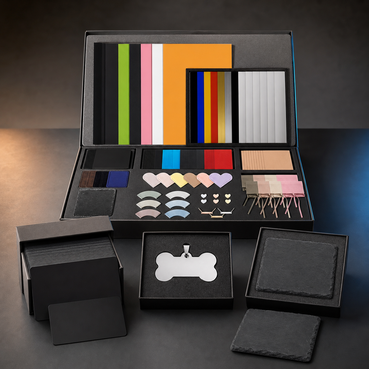xTool F1/F2 Metal & Merchandise Business Launch Pack bundle contents