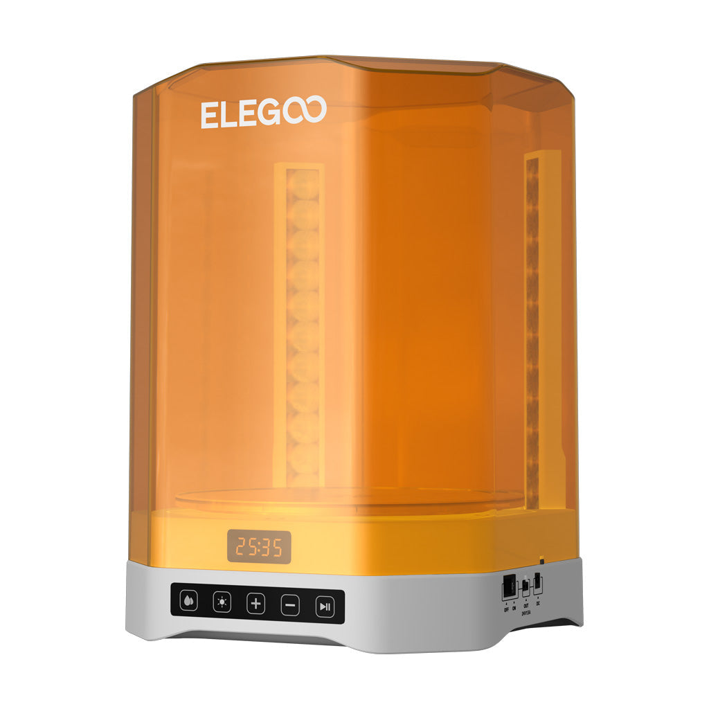 Elegoo Mercury Plus V3.0 wash and cure station angled view