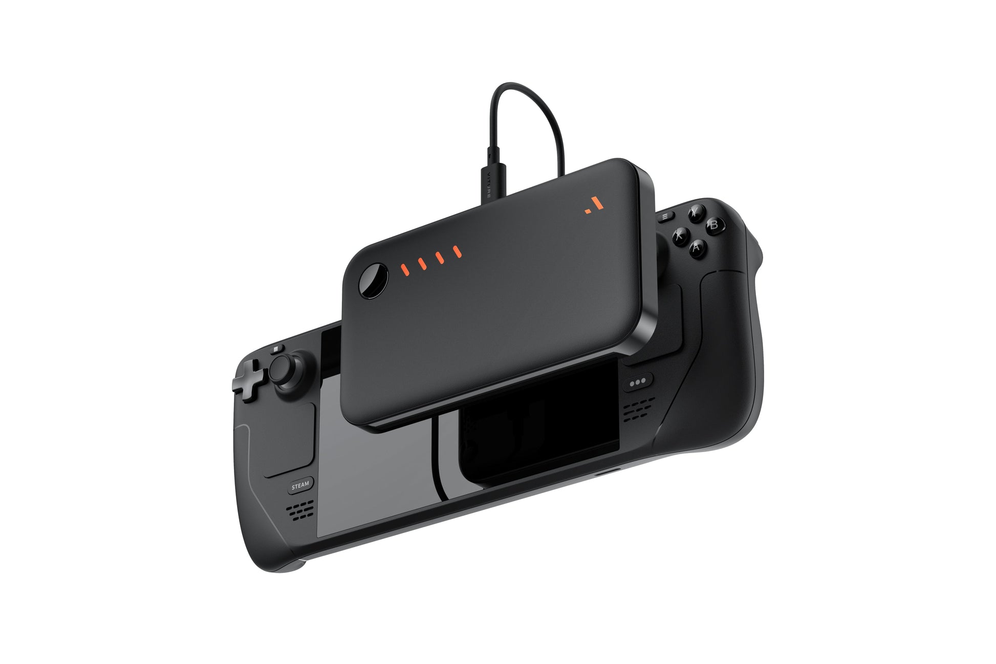VITURE Pro Mobile Dock connected to Steam Deck