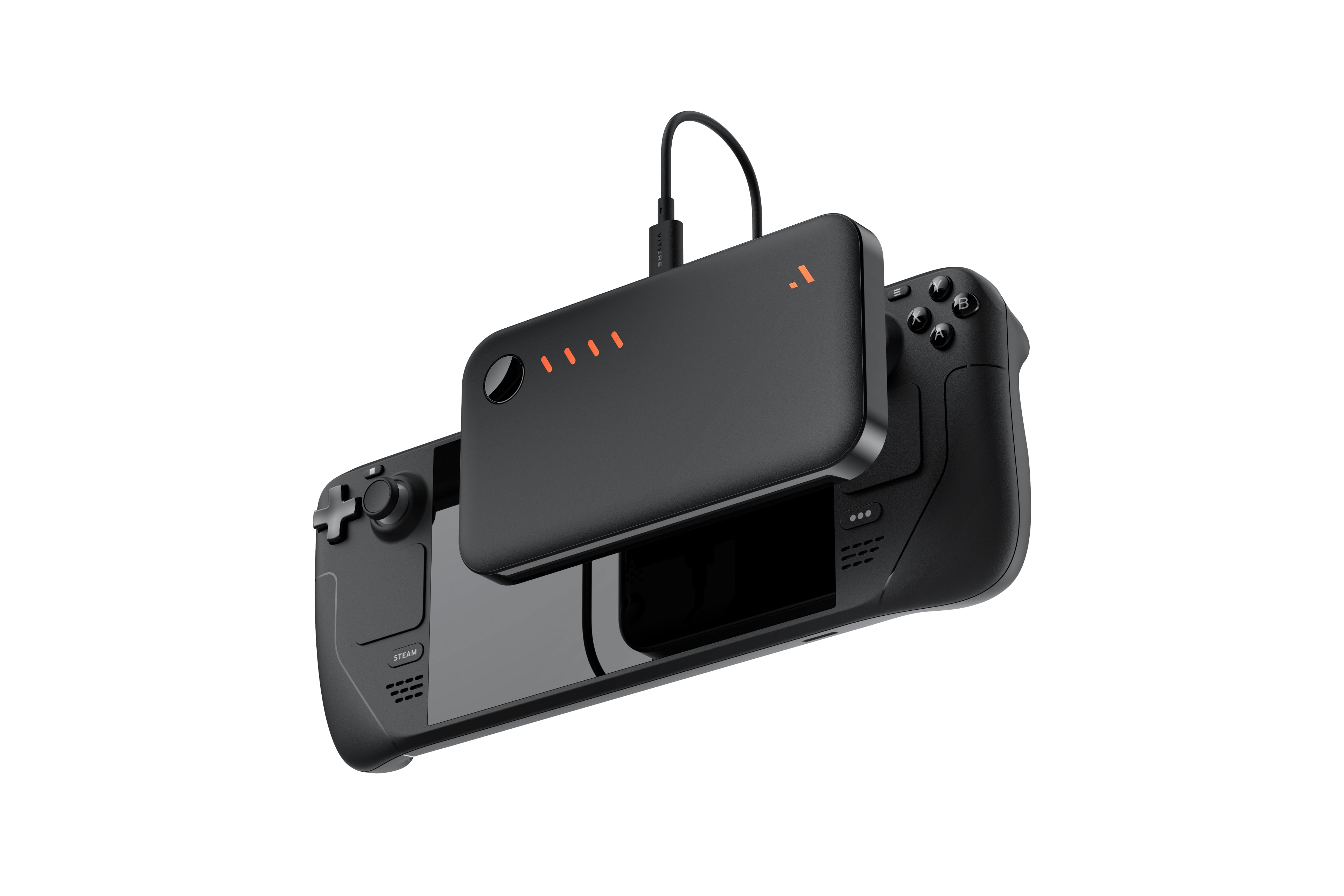 VITURE Pro Mobile Dock connected to Steam Deck