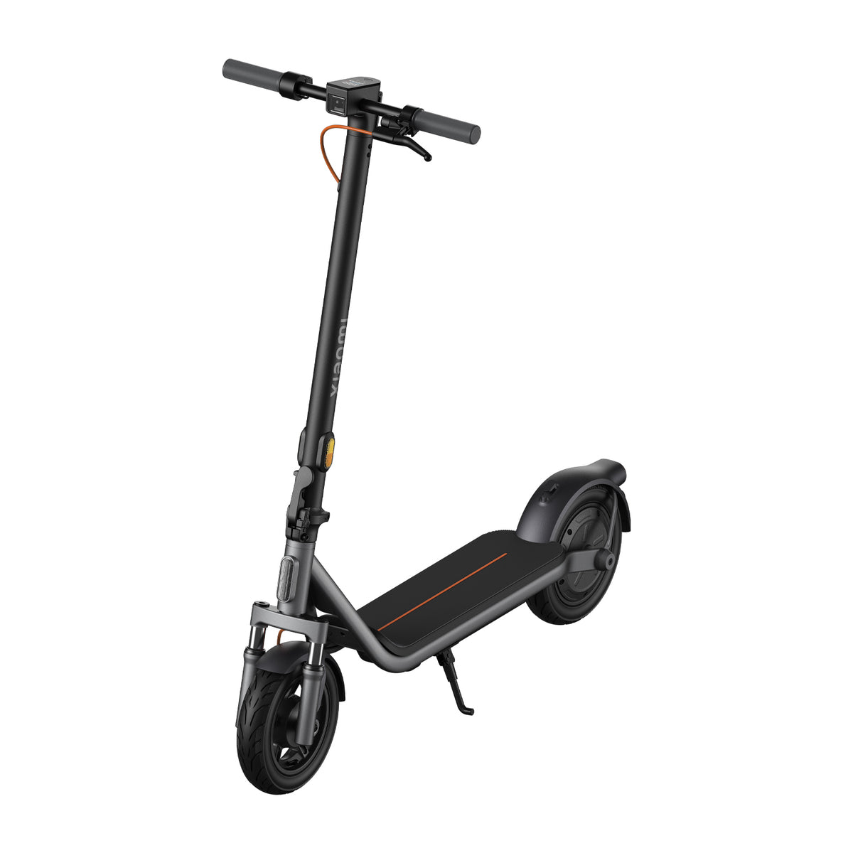Xiaomi Electric Scooter 6 Lite in black, full product view with 10-inch tyres and front suspension