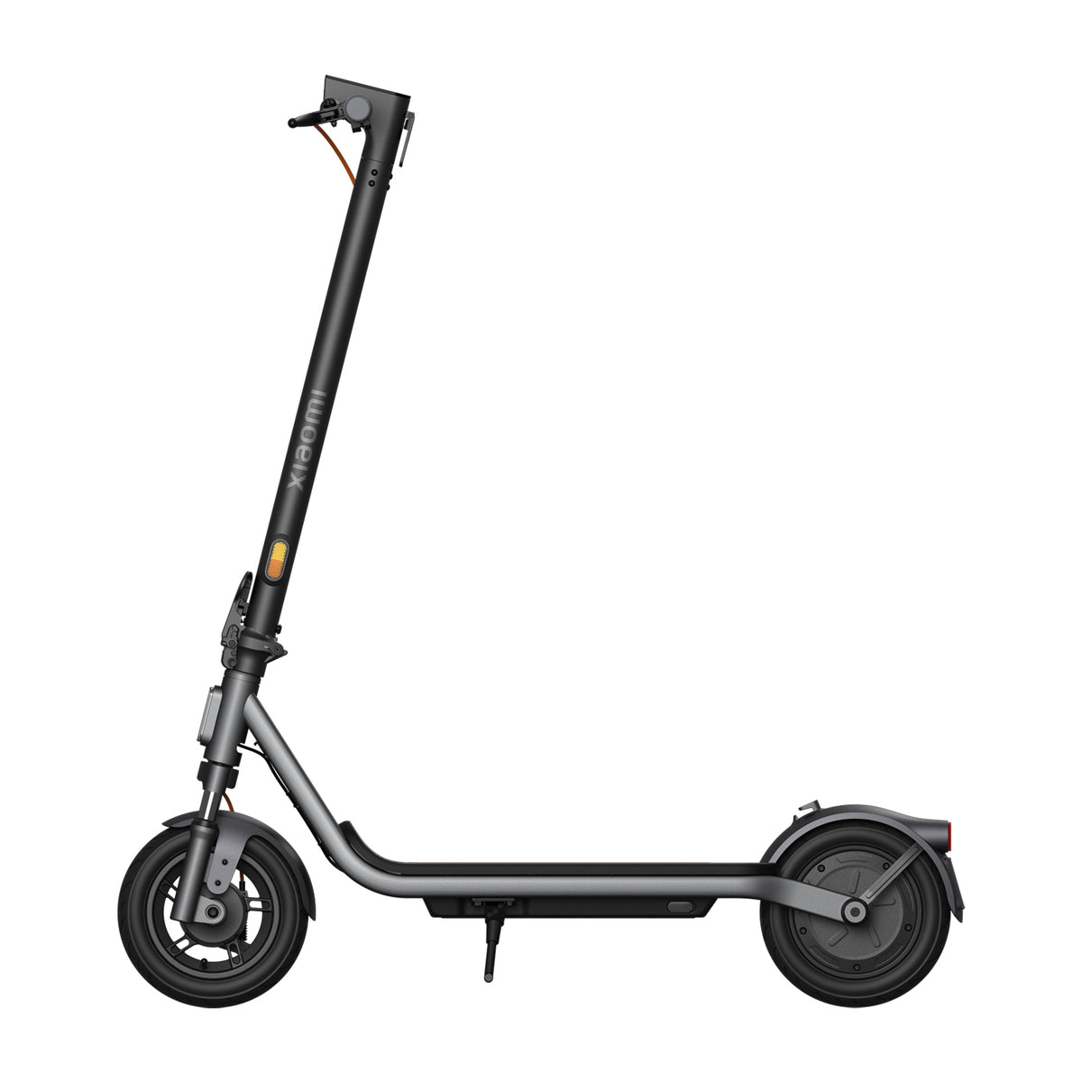 Xiaomi Electric Scooter 6 Lite front suspension and 10-inch pneumatic tyre shown in detail