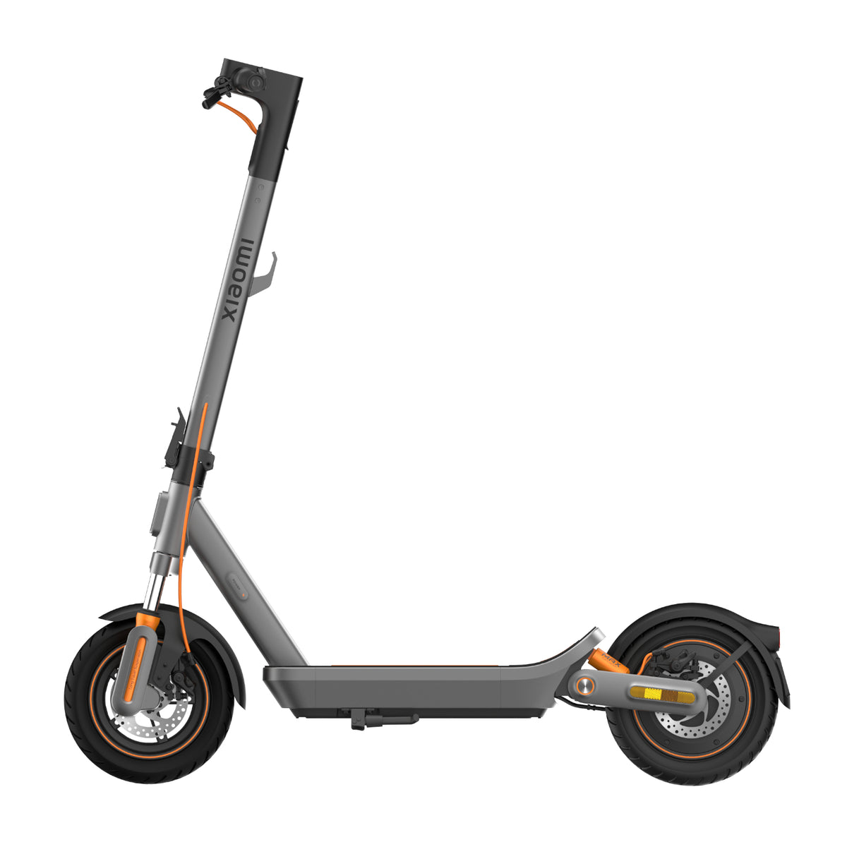 Xiaomi Electric Scooter 6 Max in black, full side profile with 12-inch tyres and hydraulic suspension