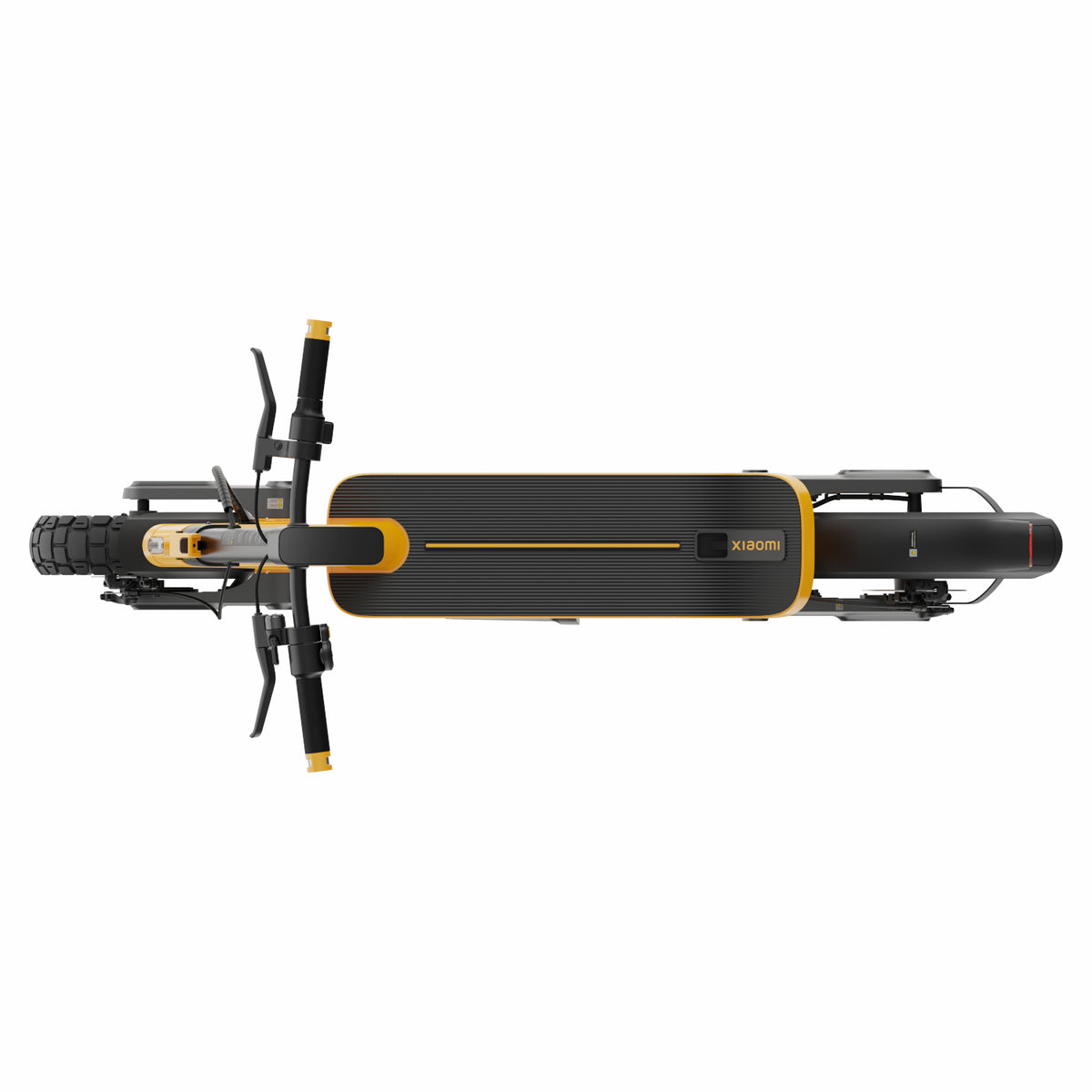 Xiaomi Electric Scooter 6 Ultra dual suspension and 12-inch all-terrain tyre system in close view